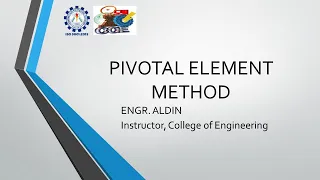 PIVOTAL ELEMENT METHOD (SOLVING DETERMINANTS)-Tagalog/English