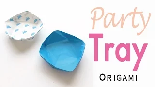 Party Tray (Small Plate) ✨Origami Paper DIY✨ - Origami Kawaii〔#165〕
