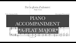 Per la gloria d'adorarvi (G. Bononcini) Ab Major Piano Accompaniment/Voice Guide - Karaoke