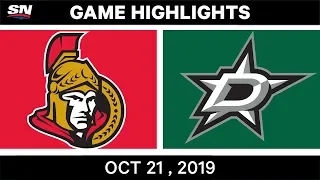 NHL Highlights | Senators vs Stars – Oct 21 2019