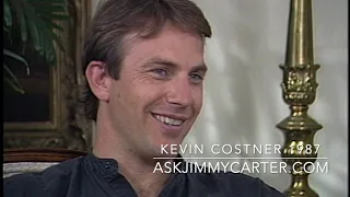 Kevin Costner, No Way Out 1987 talking with Jimmy Carter