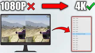 How To Run Games at 4K and 2K On 1080P Monitor (NVIDIA) and Direct Comparison