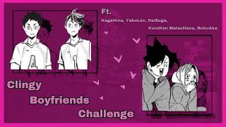 Clingy Boyfriends Challenge || Haikyuu Texts (KageHina, IwaOi, KuroKen, etc.)