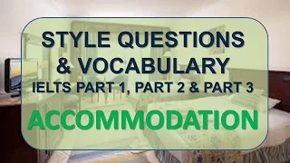 IELTS Speaking part 1, part 2, part 3 with vocabulary | Topic: Accommodation