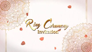 Ring Ceremony Invitation Video | Engagement Invitation Video | MeghaEditing