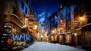 Harry Potter Inspired ASMR - Diagon Alley Ambience and Animations - Snow, wind, fireworks and magic