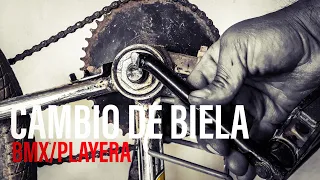 Como cambiar palanca / biela de bicicleta playera/bmx