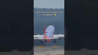 Lightning Strikes Plane TWICE on Takeoff #shorts