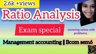 Ratio analysis || Management Accounting ||Commerce Companion