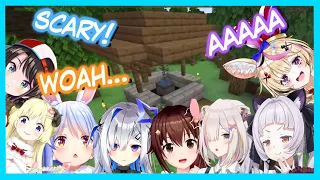 #1 Hololive JP Entering The Well Portal For The First Time Compilation【Hololive Minecraft EN Server】