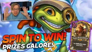 SPIN TO WIN! So Many Prizes from the Wheel! | Hearthstone Battlegrounds | Savjz