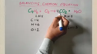 How to balance C4H6+O2=CO2+H2O | Balancing combustion of Butyne