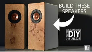 DIY Bookshelf Speakers made of MDF with solid wood front baffles.  Markaudio Pluvia-7.2HD Drivers