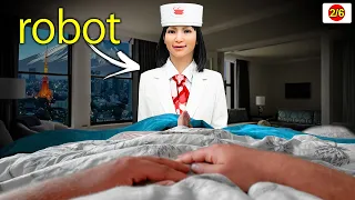 Przeżyłem NOC w ROBOT HOTELU… *obslugują go tylko roboty*