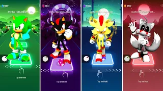 Green Sonic - Silver Sonic - Super Shadow Sonic - Dark Sonic - Tails Sonic | Tiles Hop