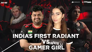 India's First Radiant vs Gamer Girl ft @rite2ace  & @realsway  | 1 v 1 Fun Match | Team Mahi | Valorant