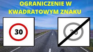 #5 Kwadratowy znak ograniczenia prędkości - ZASADY RUCHU DROGOWEGO