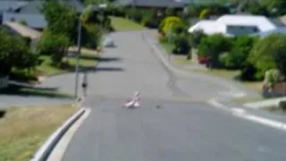 Down hill skateboard without shirt - Second View