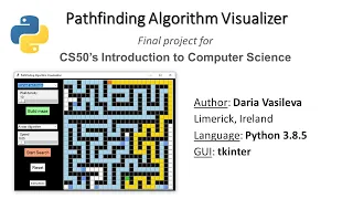 CS50 Final Project: Pathfinding Algorithm Visualizer (Python, tkinter)