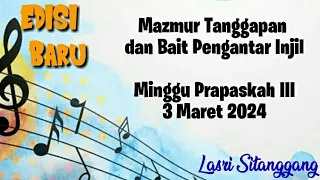 Mazmur Tanggapan||EDISI BARU || Minggu Prapaskah III || 3 Maret 2024 || Lasri Sitanggang