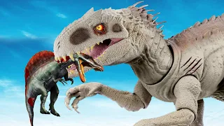 Jurassic World INDOMINOUS REX vs SPINOSAURUS epic battle Stop motio | NEW Mini 2024