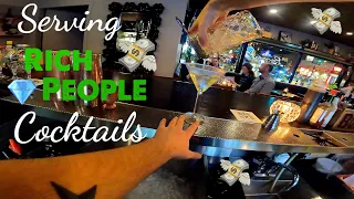 Bartending for Rich Clients | Expensive Cocktails / Wine | Late Night Lounge pov