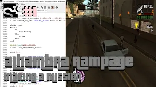 Making a CLEO Mission for GTA San Andreas: Alhambra Rampage Mission (#1)