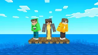 SURVIVING On A RAFT In The OCEAN! (Minecraft)