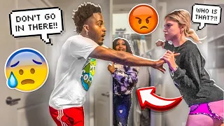 HIDING ANOTHER GIRL IN OUR CLOSET PRANK! *SHE FLIPS*