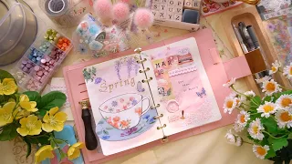 sub)Spring Flower Journal With Me ASMR🌷