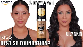 *New Amazon*BEST $8 FOUNDATION? KISS NEW YORK PROFESSIONAL + 2 DAY WEAR *oily skin* | MagdalineJanet