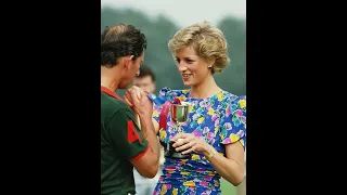 Princess Diana and Prince Charles of Wales in love and happy.