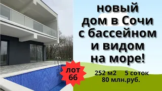 Продажа нового дома в Сочи с бассейном и шикарным видом на море!