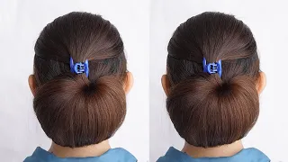 SMALL Clutcher ! Beautiful Low Bun Hairstyle With Claw Clip  Juda Bun Hairstyle For Summer 2024