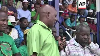 Leader addresses striking miners as talks with management continue
