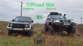 Nissan Patrol Gr y61 vs Mitsubishi Pajero Offroad Drag Race and Climbing Race