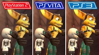 Ratchet & Clank: Up Your Arsenal (2004) PS2 vs PS Vita vs PS3 (WHich One is Better?)