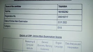 IBPS PO MAINS SCORECARD .....THANK YOU ALL ....NEXT TIME FODENGE PKKA ...EXPERIENCE EK OR HOGYA CHLO