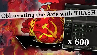 Using 10w TRASH do OBLITERATE the Axis as the SOVIET UNION in Hoi4 w/Snyper_Joe | Challenge