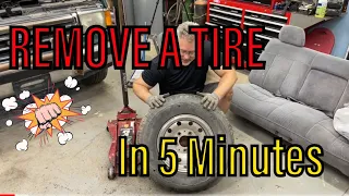 How To Break A Tire Bead For Free (Tire Removal)