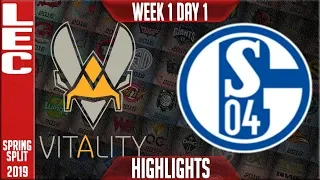 VIT vs S04 Highlights | LEC Spring 2019 Week 1 Day 1 | Vitality vs Schalke 04