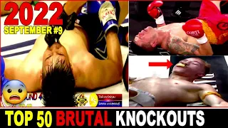 Top 50 MUAYTHAI•MMA•KICK•BOXING•KUN KHMER Knockouts👉SEP 2022 #9