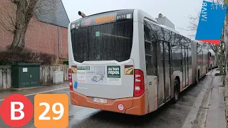 (Bus stib) Voyage complet ligne 29 De Brouckère à Hof ten Berg via Roodebeek Citaro G C2 €6 n°9175.