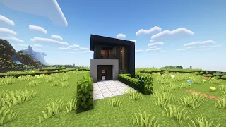 Smallest modern house in Minecraft - tutorial