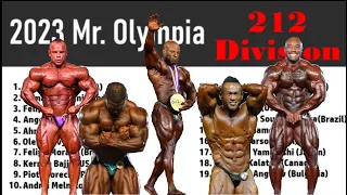 2023 Mr. Olympia *212 Division* Competitors List