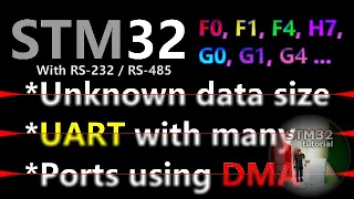STM32 UART DMA rs232/485 for any STM32 series using STM32CubeIDE's HAL - STM32 Tutorial #10