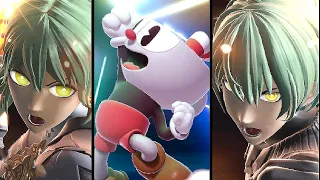 Cuphead & Byleth Final Smash, All Victory Pose, Kirby Hat, & Palutena Guidance - Smash Bros Ultimate