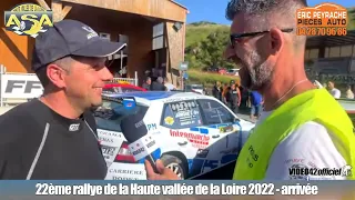 22eme rallye de la Haute Vallée de la Loire 2022 - arrivée Finale