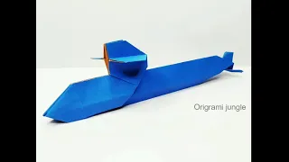 how to make Submarine origami tutorial | simple paper submarine origami skills