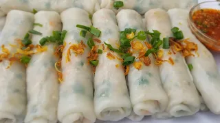 How To Make Steam Rice Roll// Qhia Ua Fawm Kauv Noj Qab Heev